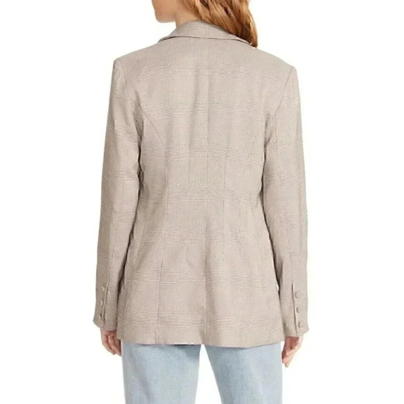 NEW! Steve Madden Women's S Harlow Houndstooth Plaid Blazer NWT $99 - Picture 3 of 5